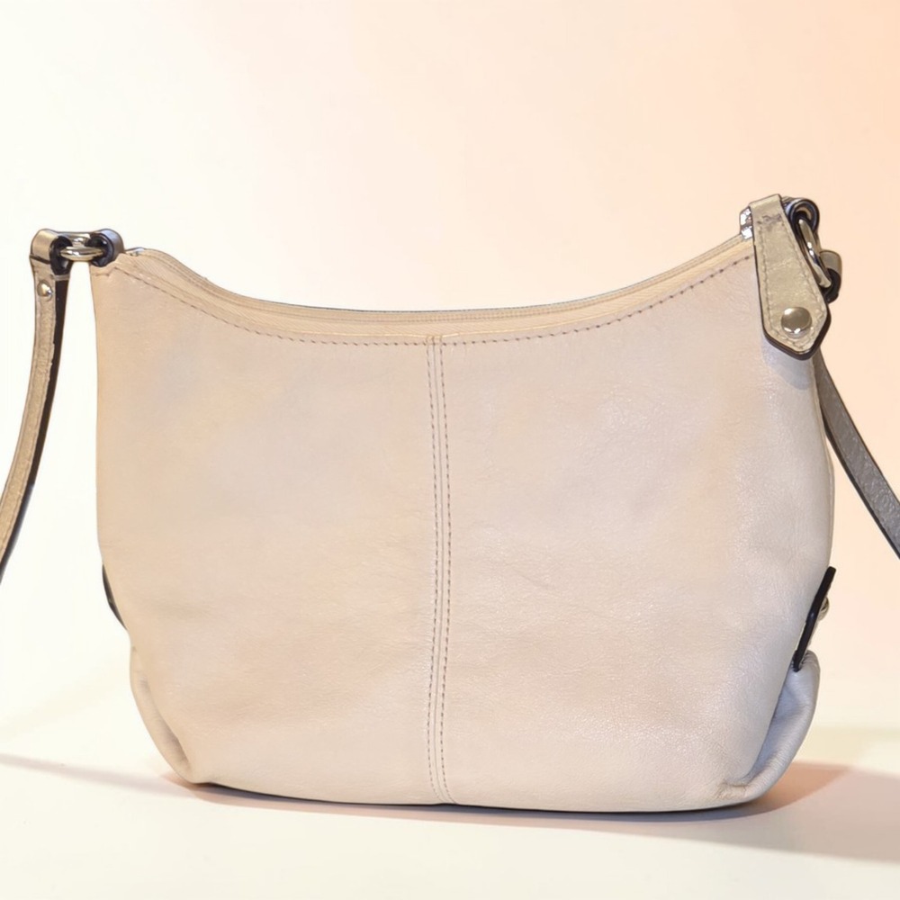 Coach Pebbled Leather Crossbody Bag in Light Gray - Picture 2 of 10